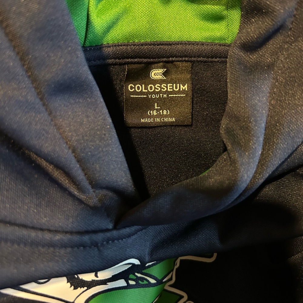 Notre Dame Youth Hoodie in Dark Blue, Green, and Gray - Picture 3 of 3